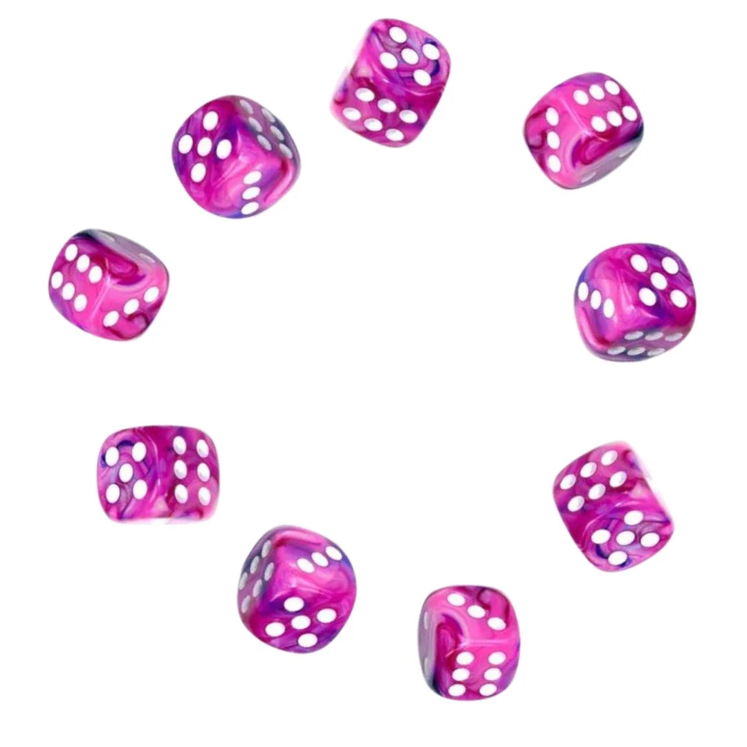 Set of Nine Dice - D6 - 12mm - Image 23
