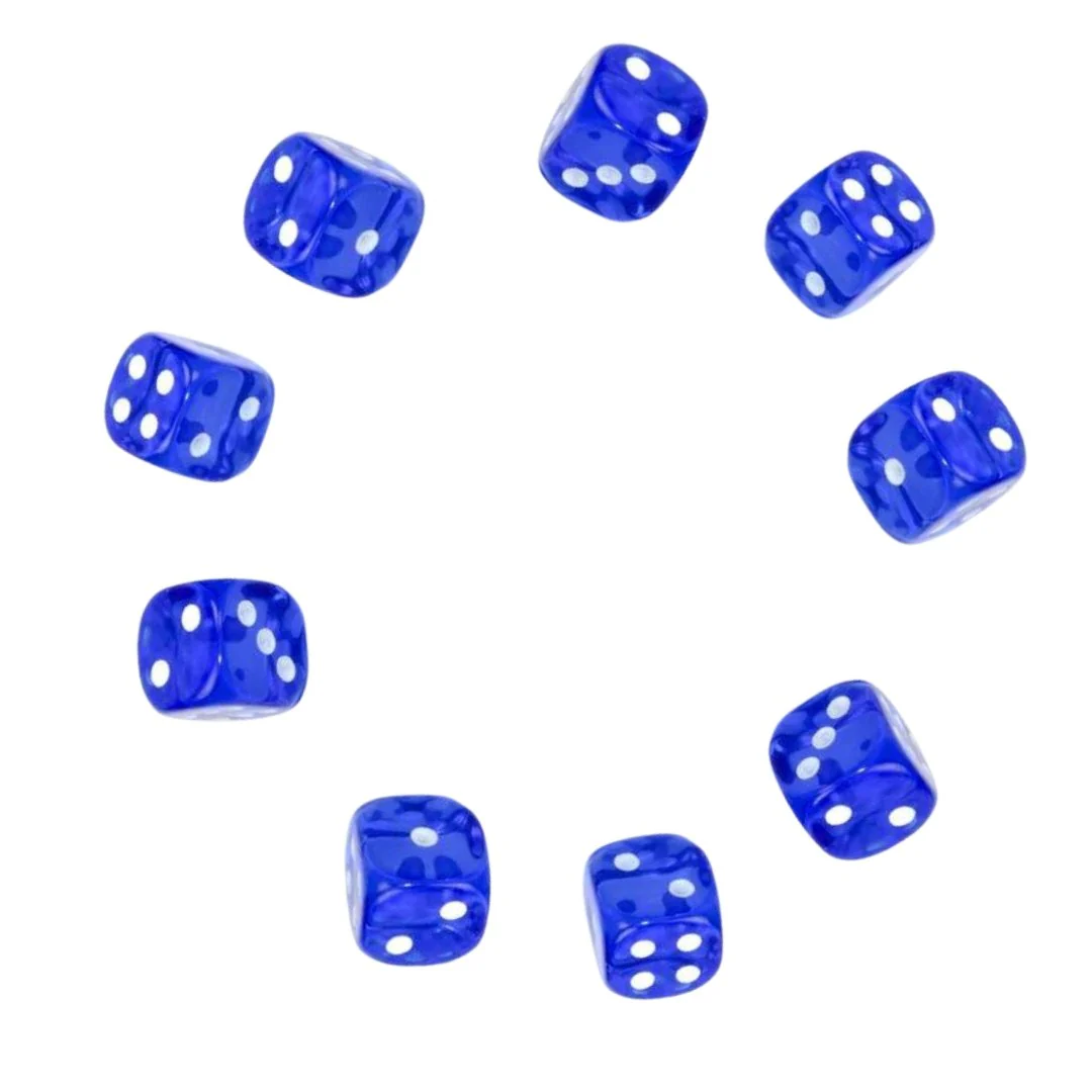 Set of Nine Dice - D6 - 12mm - Image 28