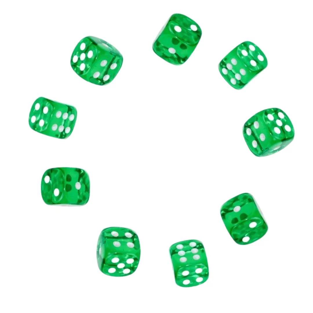 Set of Nine Dice - D6 - 12mm - Image 29