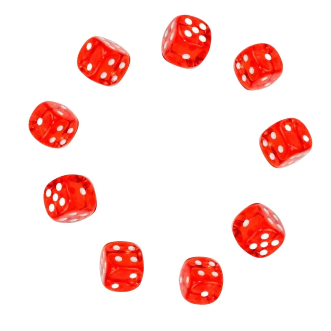 Set of Nine Dice - D6 - 12mm - Image 30