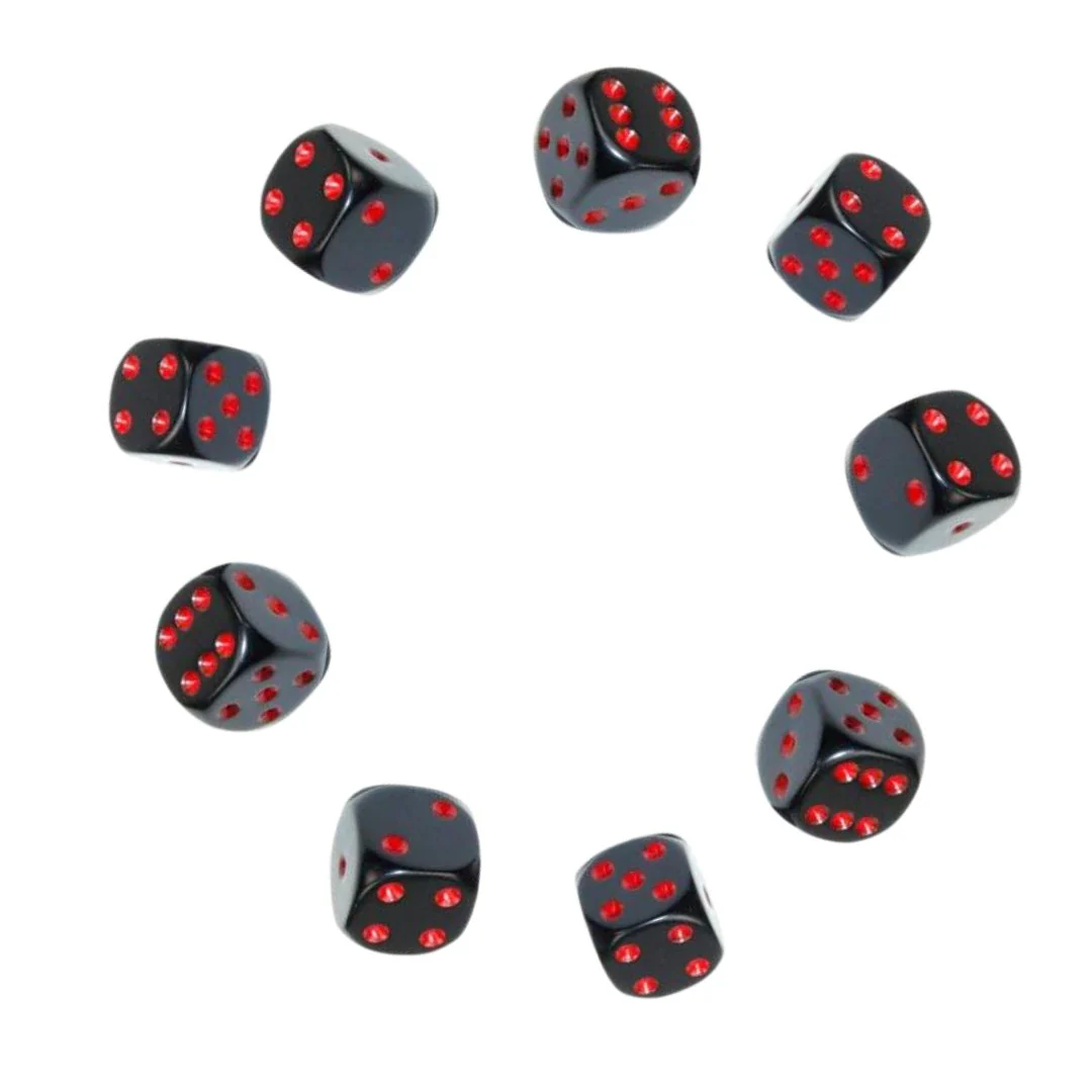 Set of Nine Dice - D6 - 12mm - Image 35