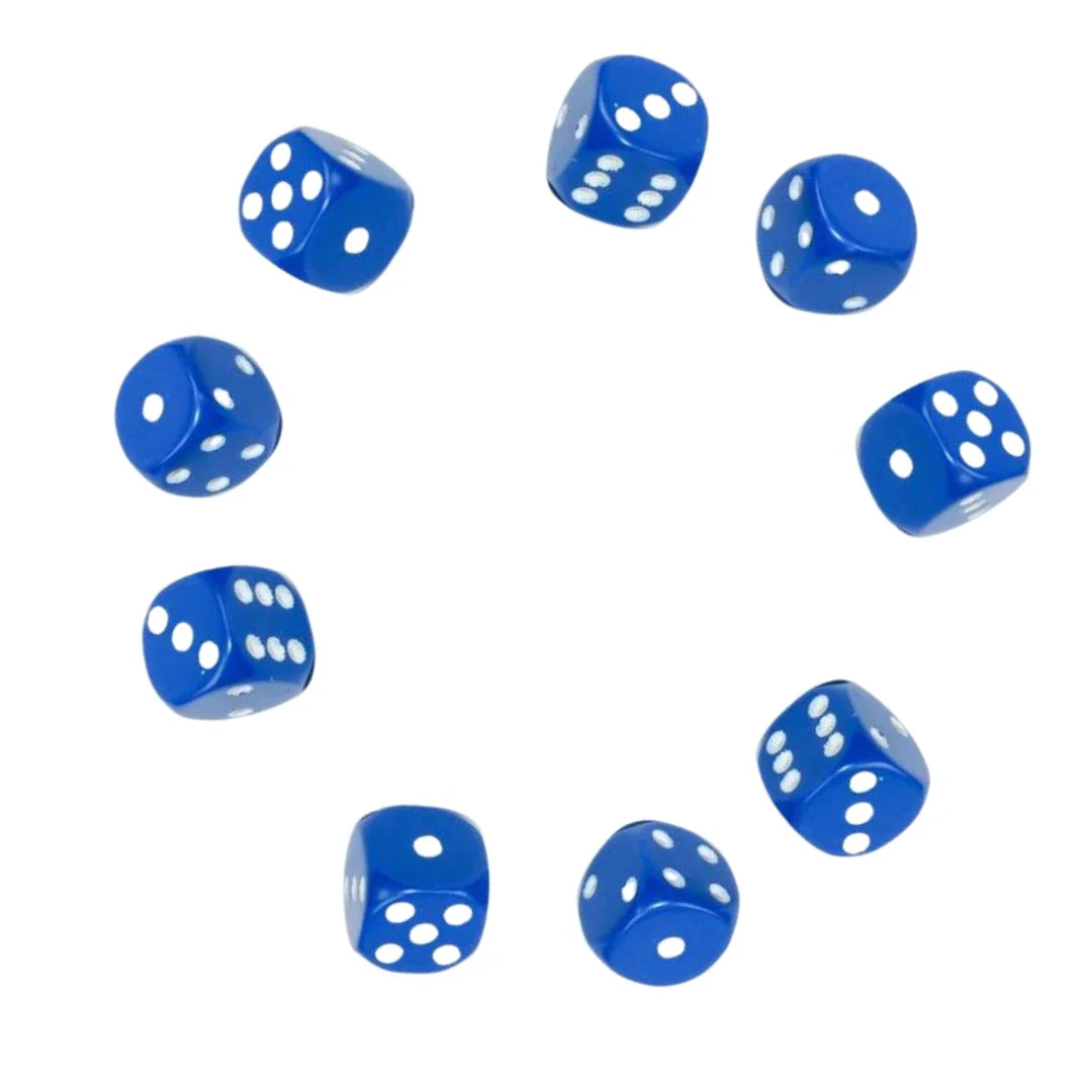 Set of Nine Dice - D6 - 12mm - Image 36