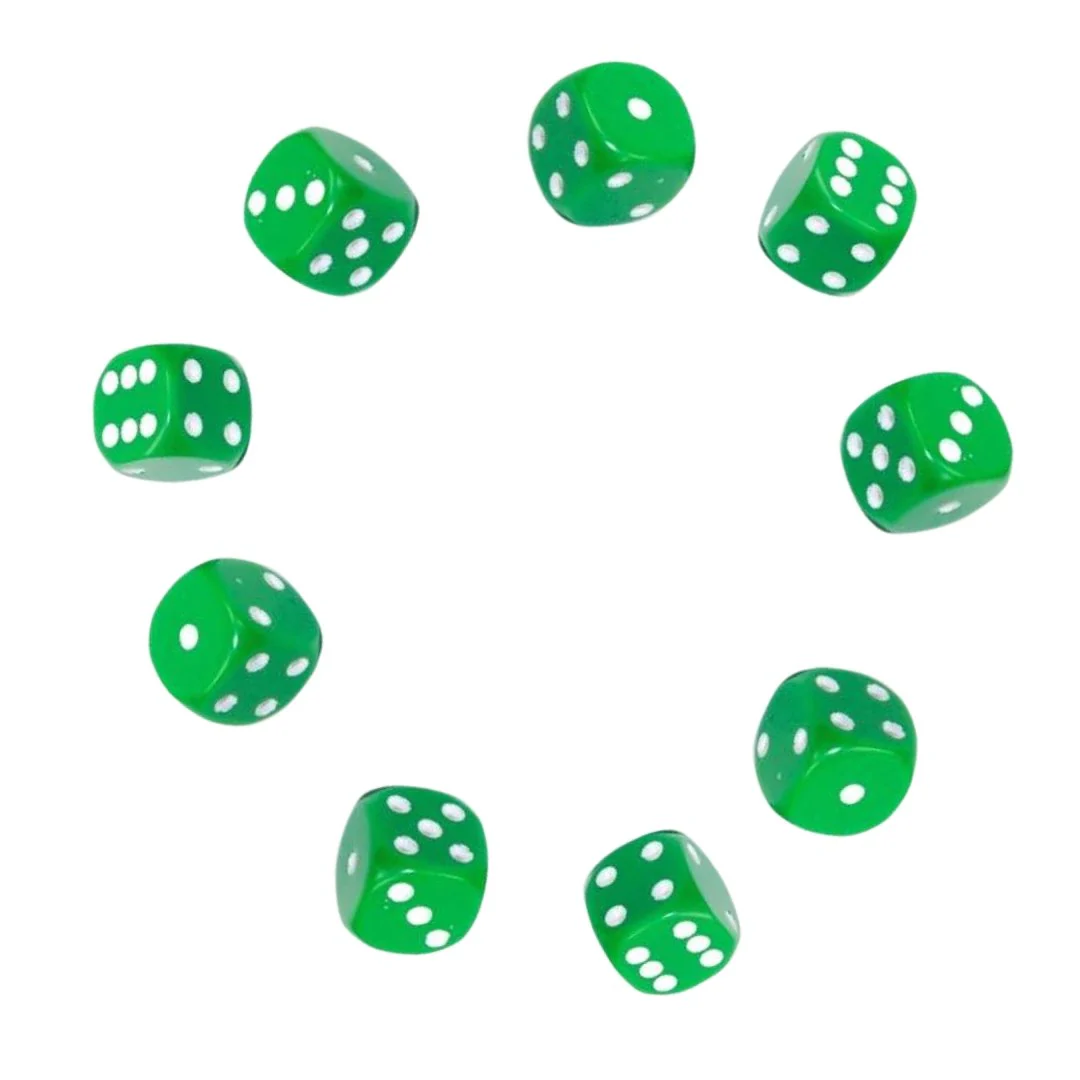 Set of Nine Dice - D6 - 12mm - Image 38